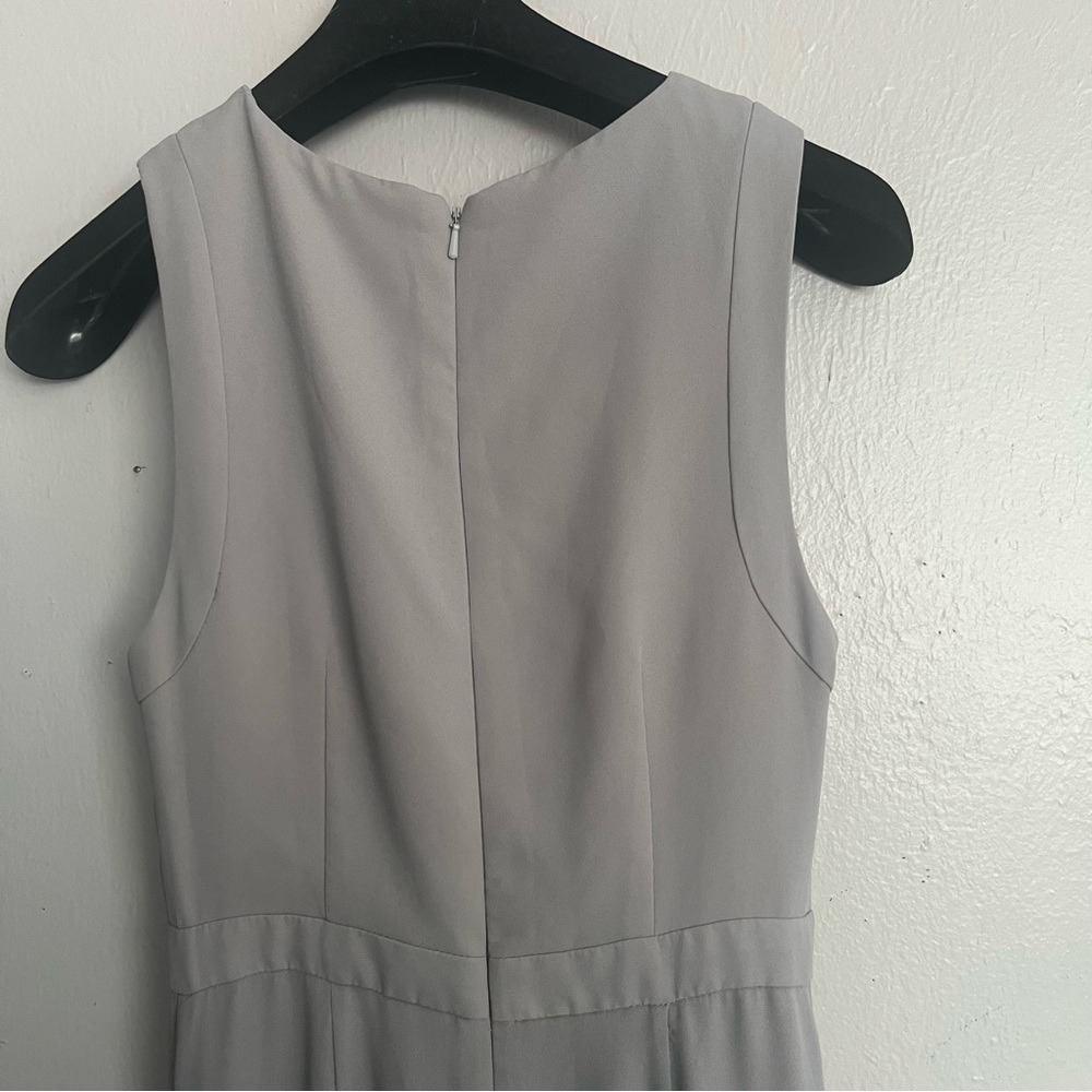 Fame and Partners Gray V-Neck Cutout Sleeveless Maxi Dress Size 2 - Picture 16 of 16